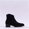 Wonders Bonjour Low Heel Ankle Boot - Black Suede